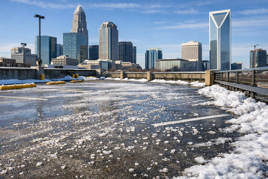 Parking Deck Cleaning in Winter